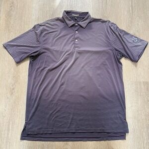 Peter Miller Summer Comfort Striped Purple Faded Polo Shirt Men's XL‎